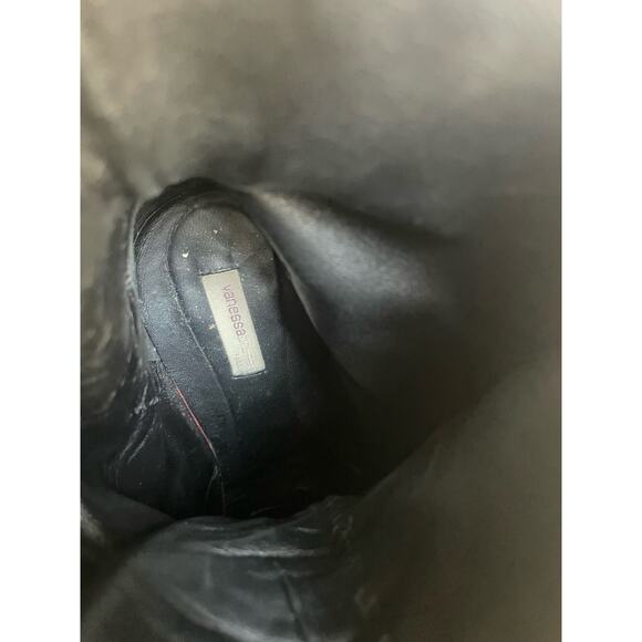 Vanessa Bruno Tie High Heel Witch Granny Boots in Black Leather Size 40/ US 9 - Picture 8 of 9